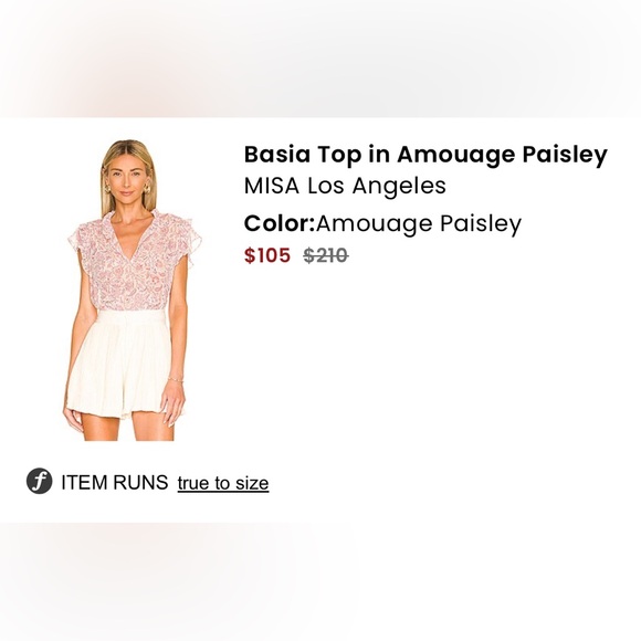 MISA Basia Top in Amouage Paisley - Picture 4 of 7